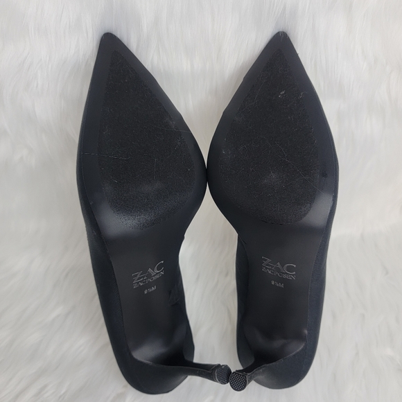 ZAC Zac Posen pointed toe black stiletto heels. - Picture 8 of 9